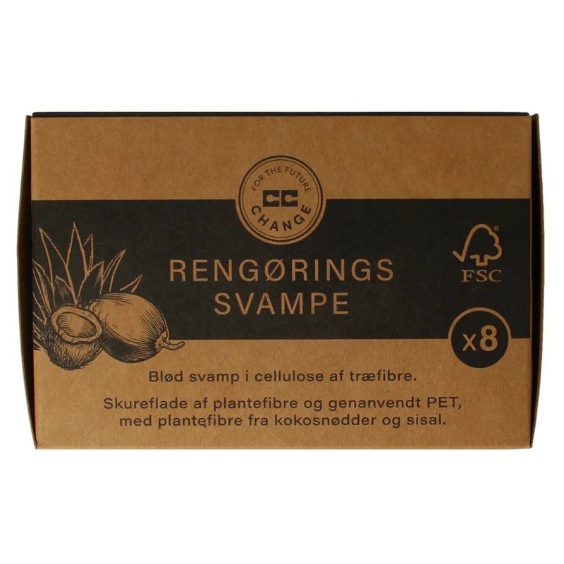 CC Hansen Kleine schuursponsjes plantenvezels uit kokosnoot 8 Stuks