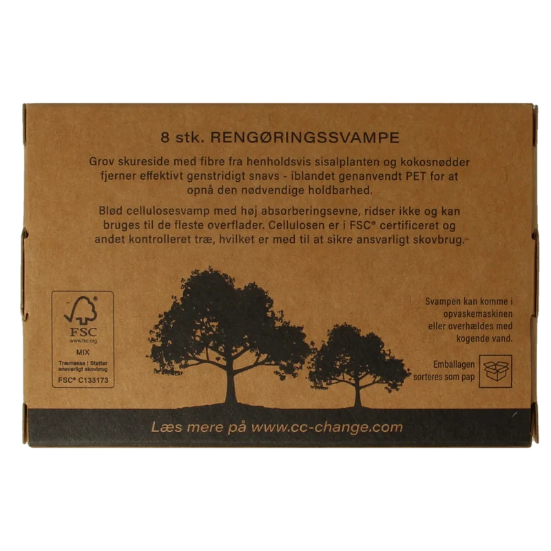CC Hansen Kleine schuursponsjes plantenvezels uit kokosnoot 8 Stuks
