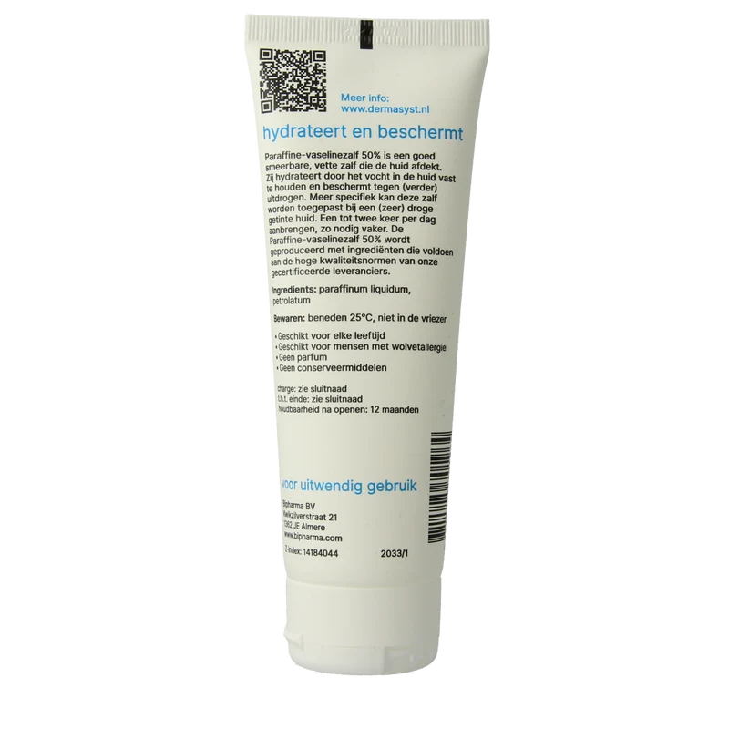 Bipharma Parafine-vaselinezalf 50% losse tube 100.00 Gram
