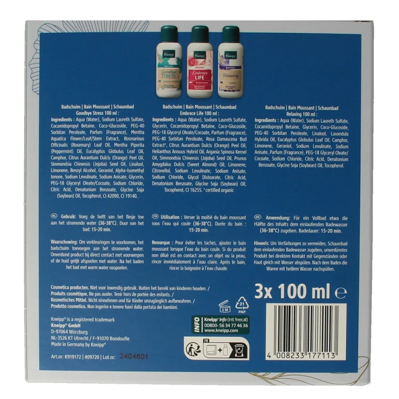 Kneipp Geschenkset bath foam favourite 1 Set