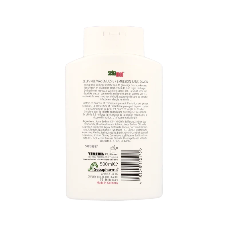 Sebamed Zeepvrij wasemulsie 500.00 Milliliter