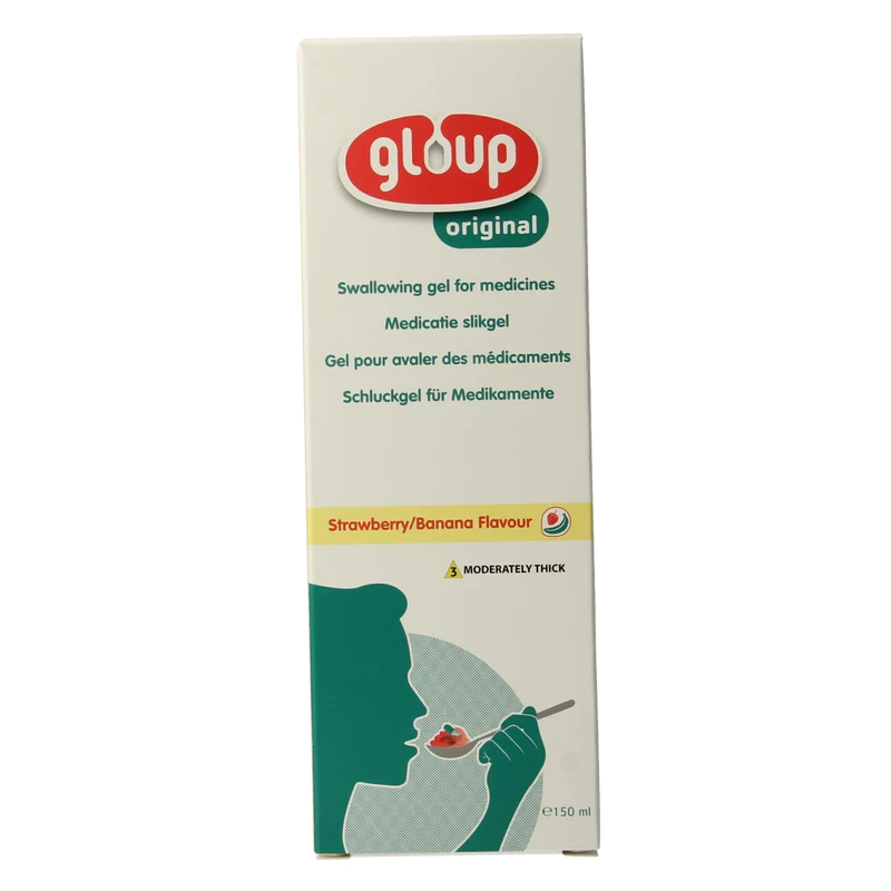 Gloup Original medicatie inname gel aardbei banaan 150.00 Milliliter