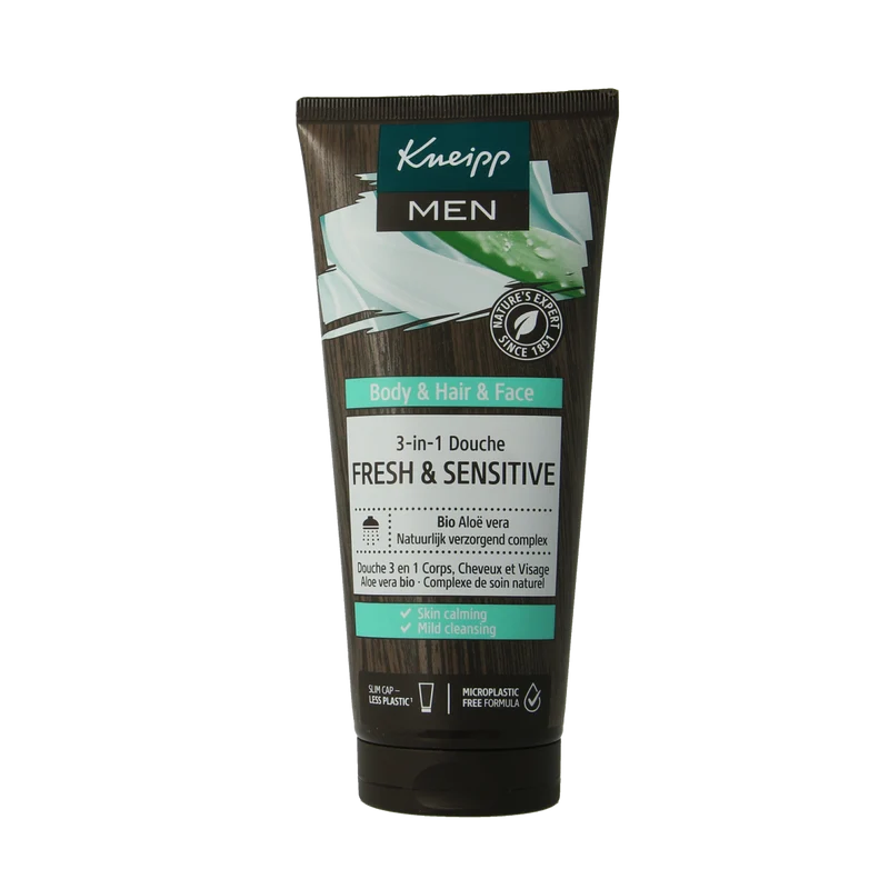 Kneipp Men douche 3 in 1 fresh & sensitive 200.00 Milliliter
