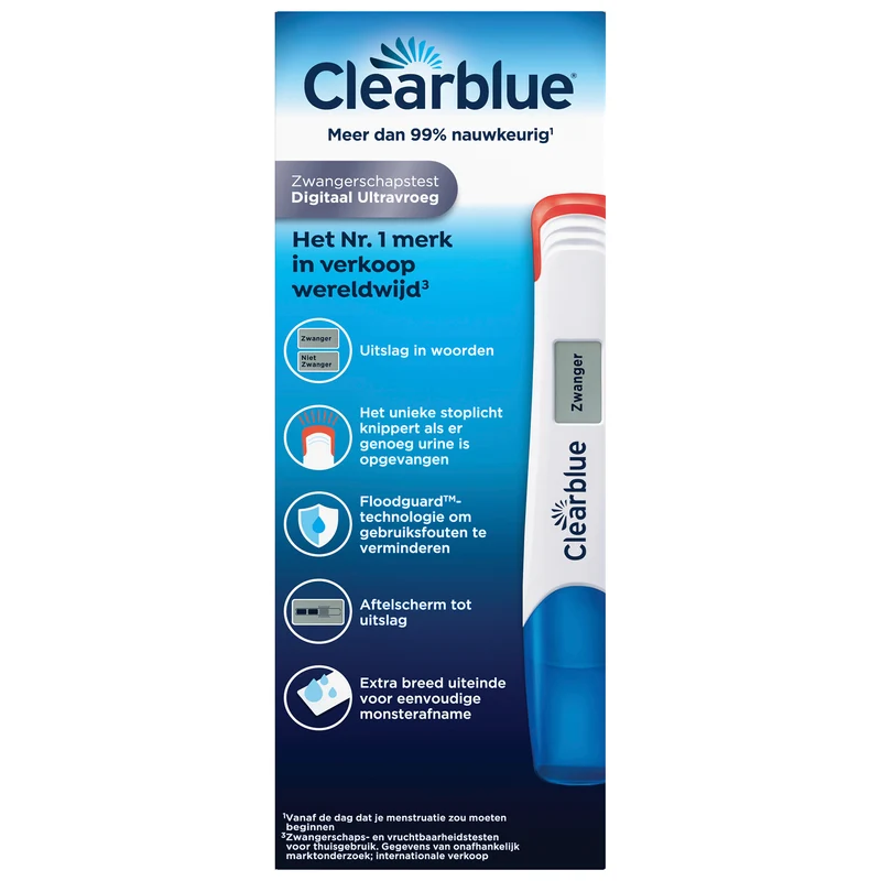 Clearblue Digitaal ultra vroeg 2.00 Stuks