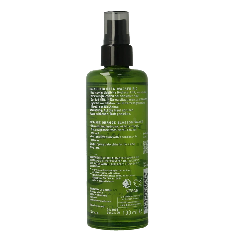 Primavera Orange blossom water bio 100.00 Milliliter