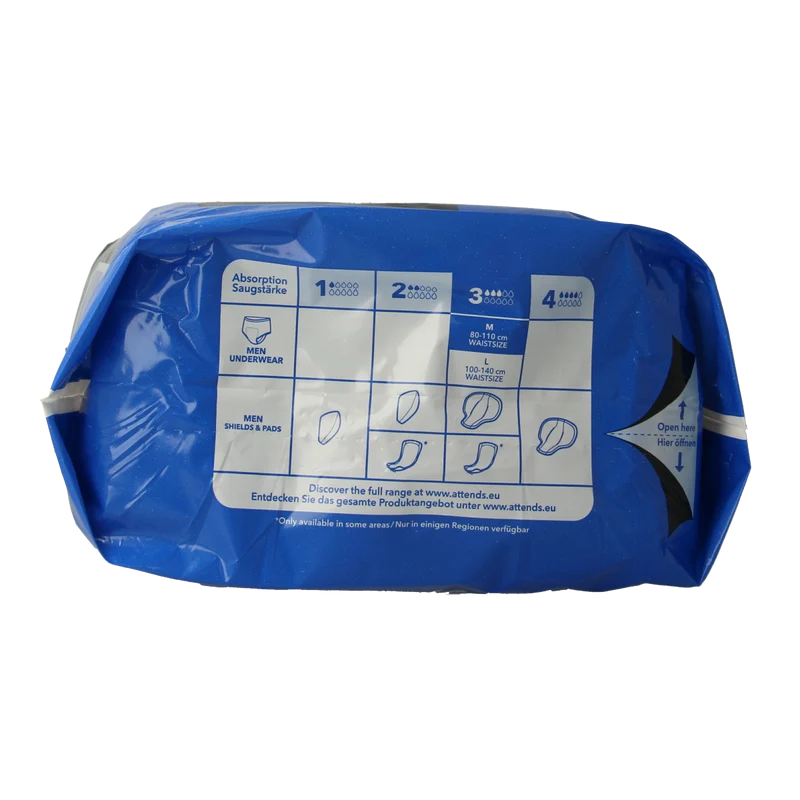 Attends Men discreet underwear zwart maat M 10.00 Stuks