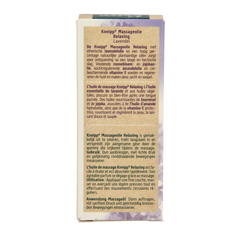 Kneipp Relaxing massageolie lavendel mini 20 Milliliter