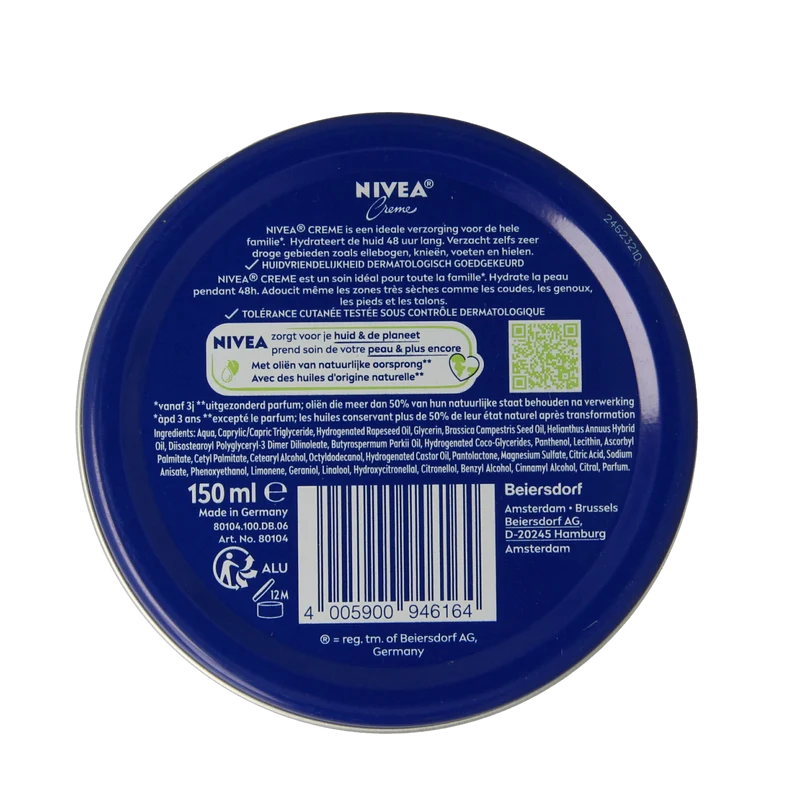 Nivea Nivea creme 150.00 Milliliter
