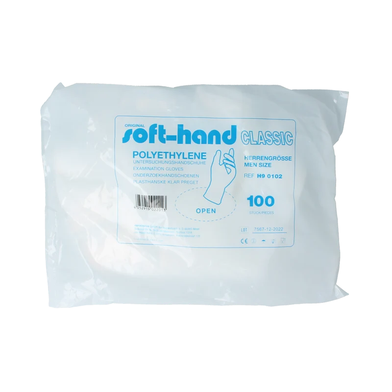 Softhand Onderzoekhandschoen poly heren 100.00 Stuks