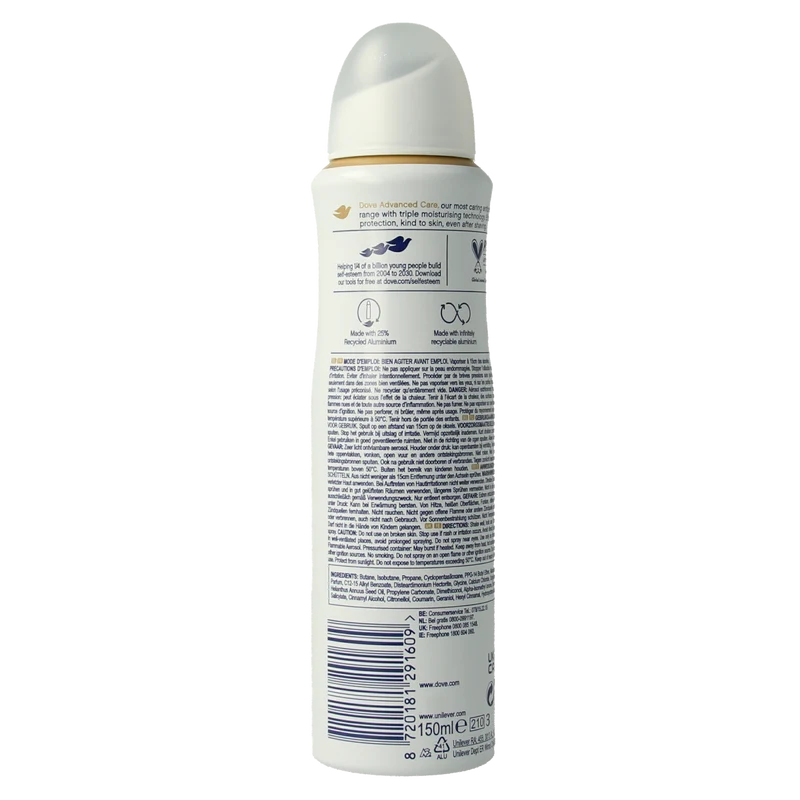 Dove Deodorant spray invisible dry 150.00 Milliliter